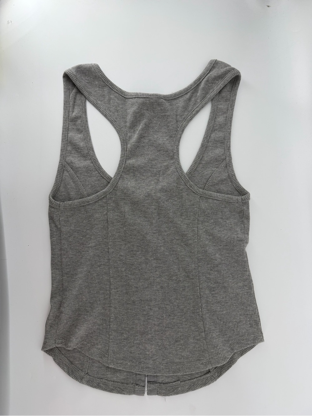 Intimately Free People Grey Ribbed Hook and Eye Corset Tank Top Size XS - Picture 5 of 5